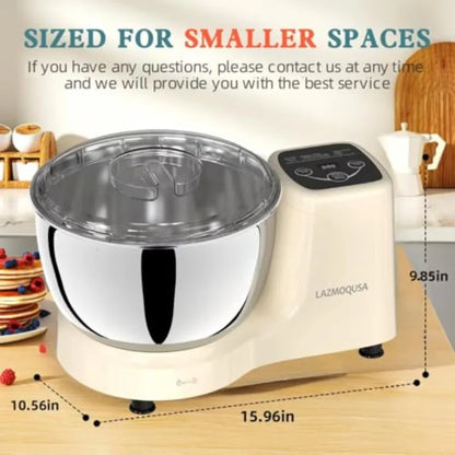Electric Dough Mixer Maker 5.5 QT for Fermenting and Kneading with Stainless Steel Bowl and Smart Timing