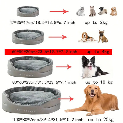 Machine-Washable Soft & Cozy Pet Bed – All-Season Dog & Cat House With Warm Mat For Small/Medium/Large Pets, Indoor Outdoor Use
