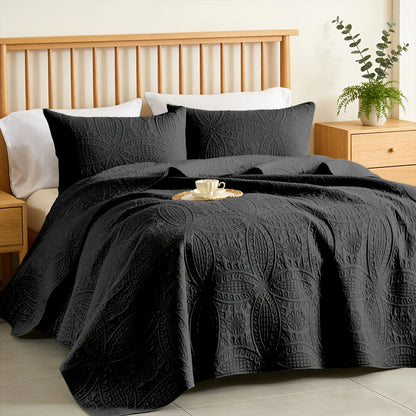 3pcs Or 2pcs Luxury Lightweight Bedspreads Set -Anti-cat Scratch Soft And Breathable Quilt Microfiber Bedspread