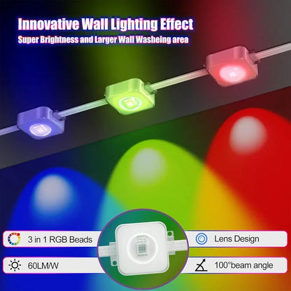 300ft Smart Eave Lights, 180 Permanent Outdoor Lights LED String Lights App Remote Waterproof