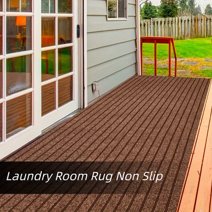 1pc (1800G/Square Meter) Runner with Rubber Backing, Non-Slip, Washable, Indoor And Outdoor