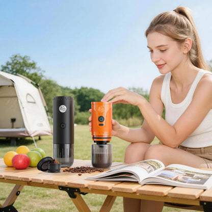 Portable Electric Coffee Bean Grinder, Ceramic Core, Adjustable and Rechargeable