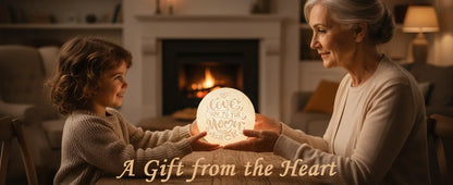 Engraved Moon Lamp, 16 Colors, Romantic Fall Decor Piece with Remote Control and Wooden Base 5.9 inch
