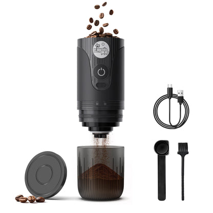 Portable Electric Coffee Bean Grinder, Ceramic Core, Adjustable and Rechargeable