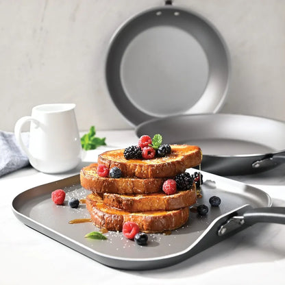 18-Piece Nonstick Cookware Set, Asphalt