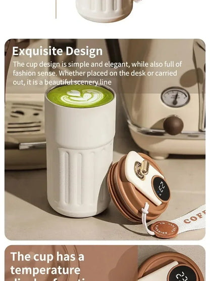 450ML Stainless Steel Thermo Water Bottle, LED Temperature Display Coffee Cup