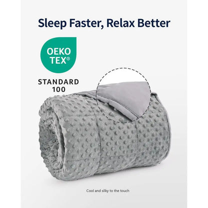 Weighted Blanket Queen Size, 15 lbs, Heavy Minky Blanket, Washable