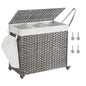 Laundry Hamper with Lid, 42.3 Gallons (160 L), Rolling Basket with Wheels