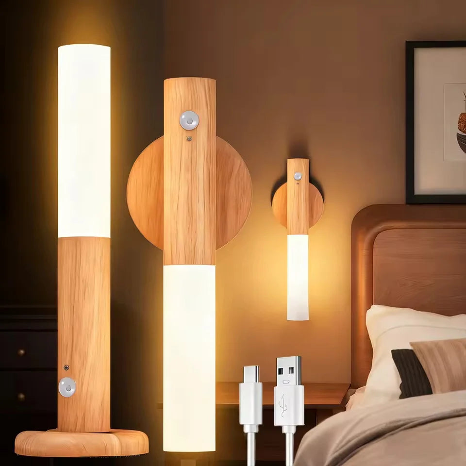 Portable LED Sensor Night Light, Usb Power Charging Indoor Wall Lamp for Living Room Stairs Porch