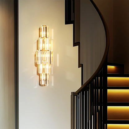 Modern Crystal Wall Lamp, 3-Layer Crystal Sconce