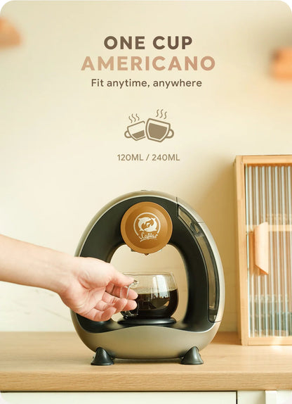 MINI Q Coffee Maker, Portable Machine Compatible with Coffee Powder & Tea
