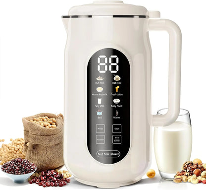 10-in-1 Nut Milk Maker Machine, 42oz Automatic with LED Touch Screen, Self-Cleaning