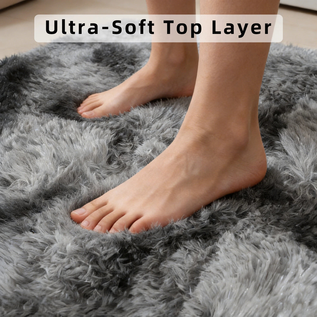 6x9 Ft Large Shag Rugs for Living Room Decor, Tie-Dyed Ultra Soft Fluffy Furry Area Rugs for Bedroom Indoor Floor
