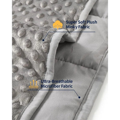 Weighted Blanket Queen Size, 15 lbs, Heavy Minky Blanket, Washable