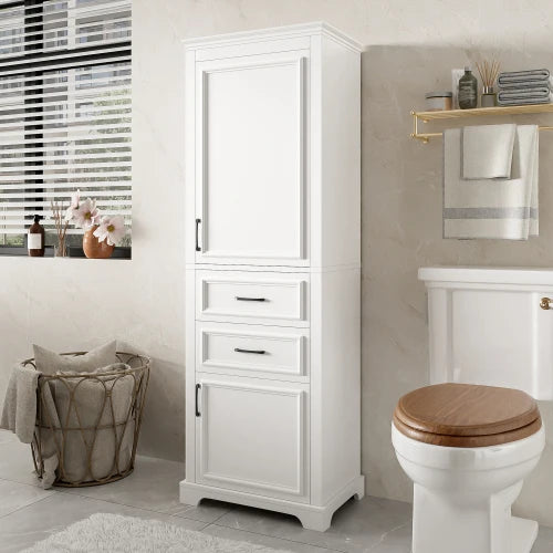 71" Tall Bathroom Vanity (Freestanding) - Modern Design, Damping Hinges & Space-Saving Storage