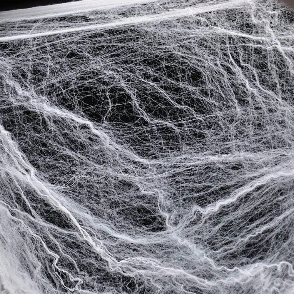 Halloween Decoration Outdoor 59'' Giant Spider with 400 sqft Spider Web, Outside Decor, Stretchy Triangular Spiderweb 23 x 18 ft for Yard, Haunted House, Photobooth Props