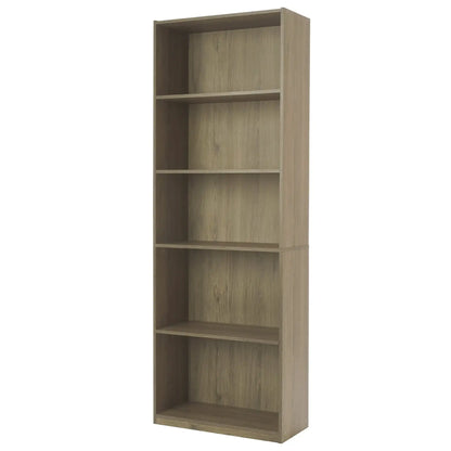 Mainstays 5-Shelf Bookcase with Adjustable Shelves, White