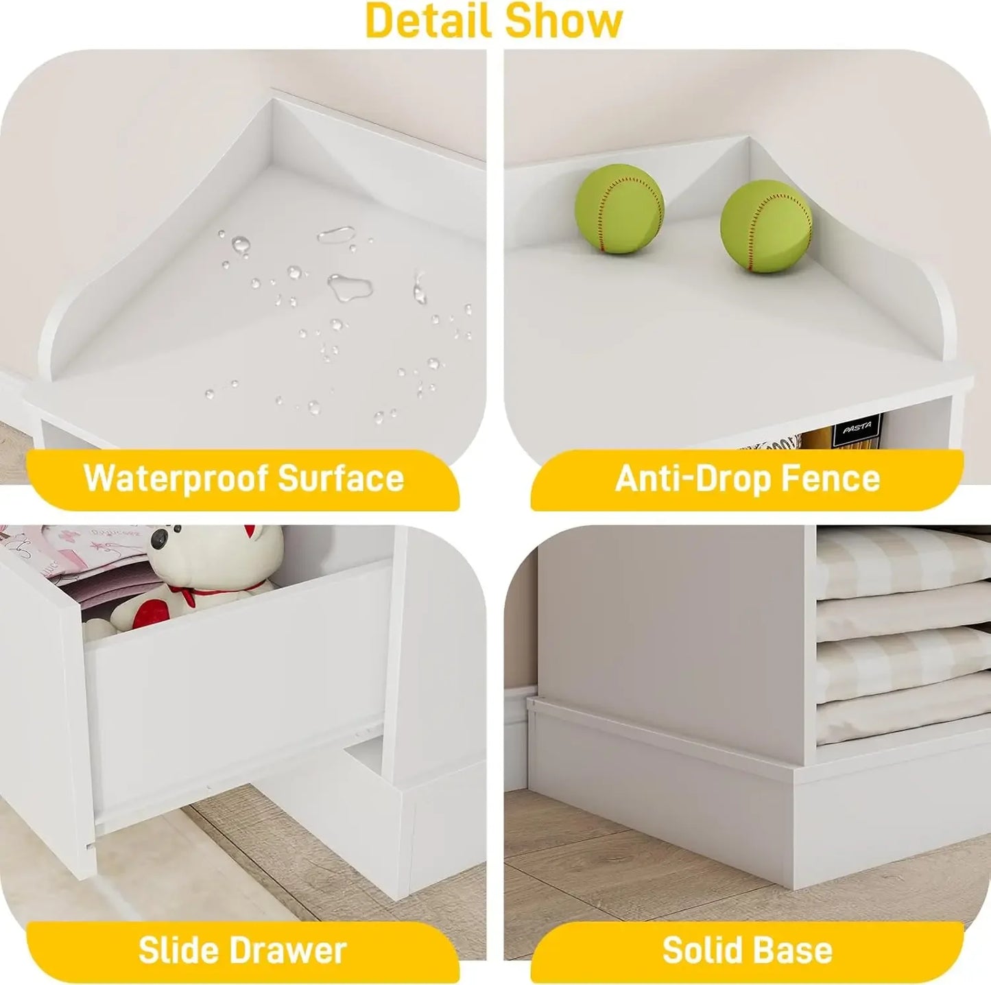 Kids Dresser Cabinet with 7 Drawers, Changing Table for Nursery