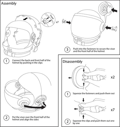Astronaut Helmet with Movable Visor