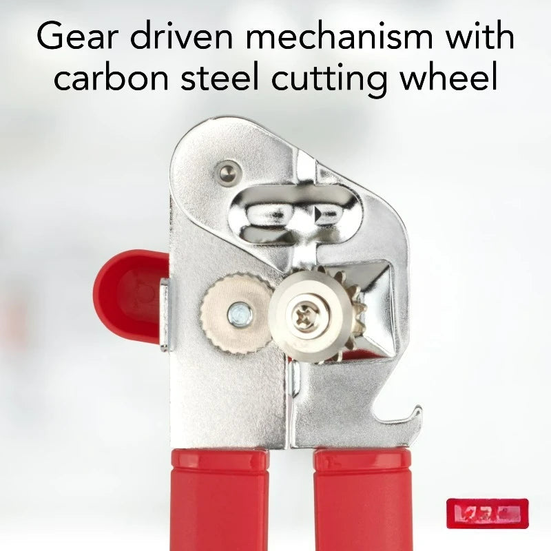 Manual Stainless Steel Can Opener with Chrome Finish
