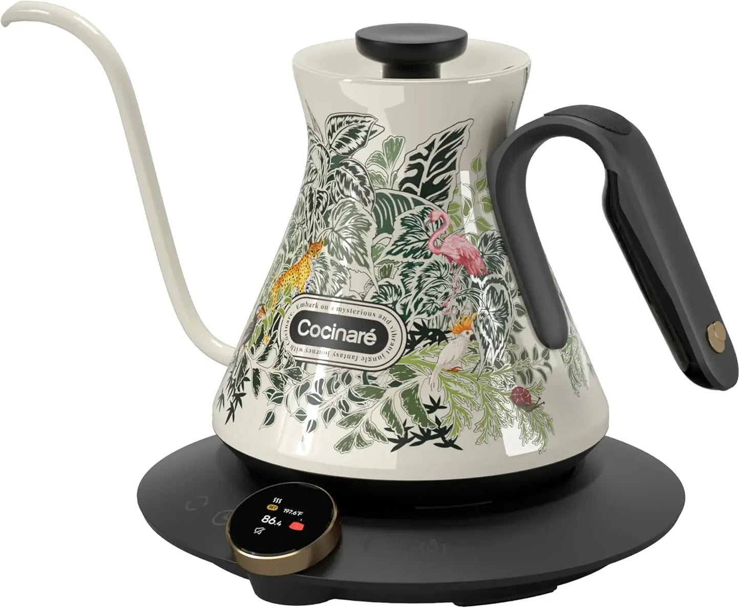 Electric Gooseneck Kettle with Color-Changing Design, for Pour-over Coffee & Tea