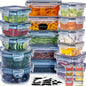 48Pcs BPA-Free Food Storage Set - 24 Airtight Containers & Lids with Labels for Kitchen Organization