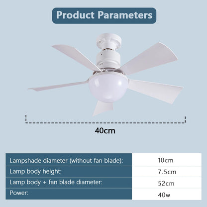 30/40W Ceiling Fan With Light, Remote Control Dimming