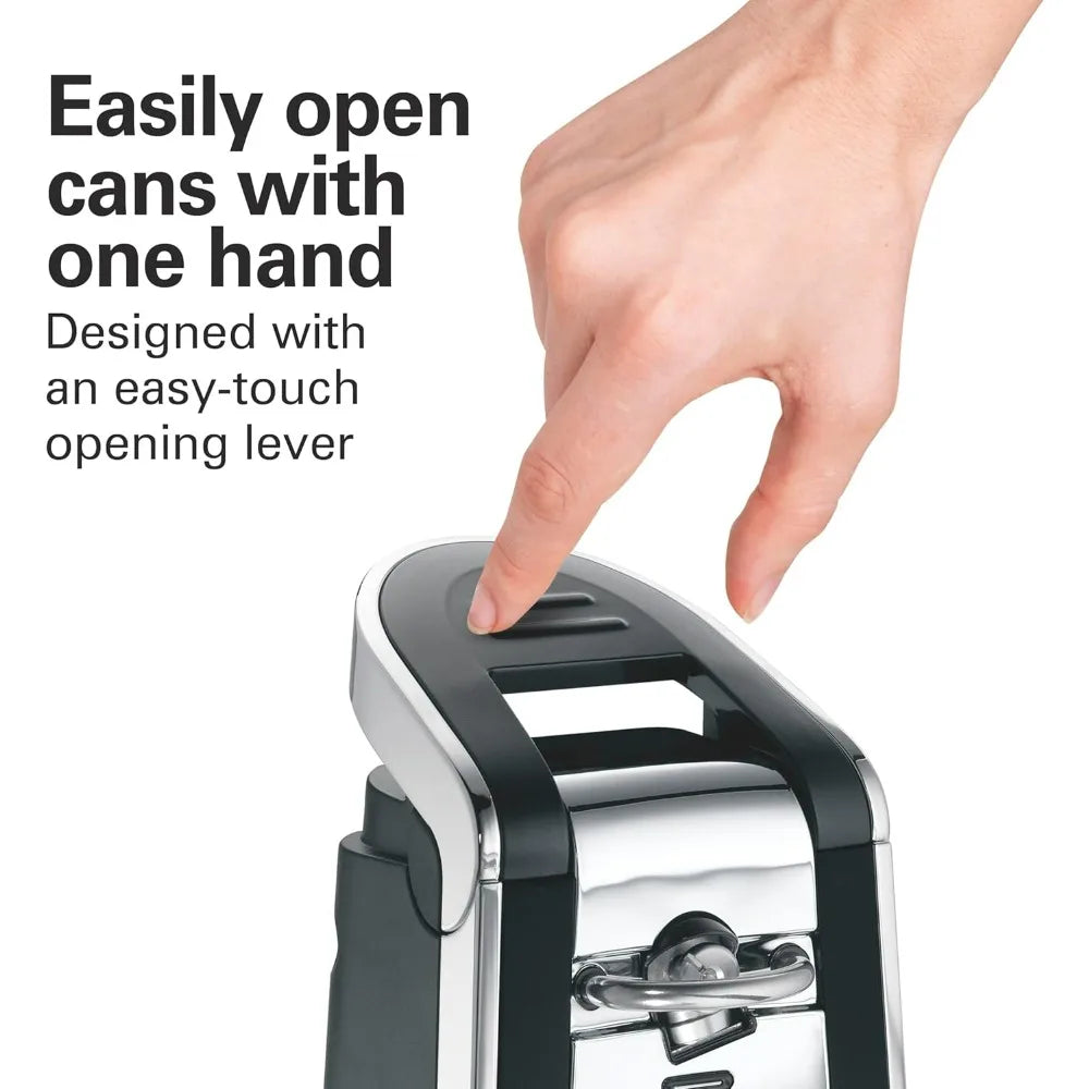 Electric Automatic Can Opener Easy Push Down Lever Eliminates Sharp Edges Opens All Standard-Size