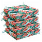 Outdoor Chair Cushions, Pack of 4, Water Resistant with Ties