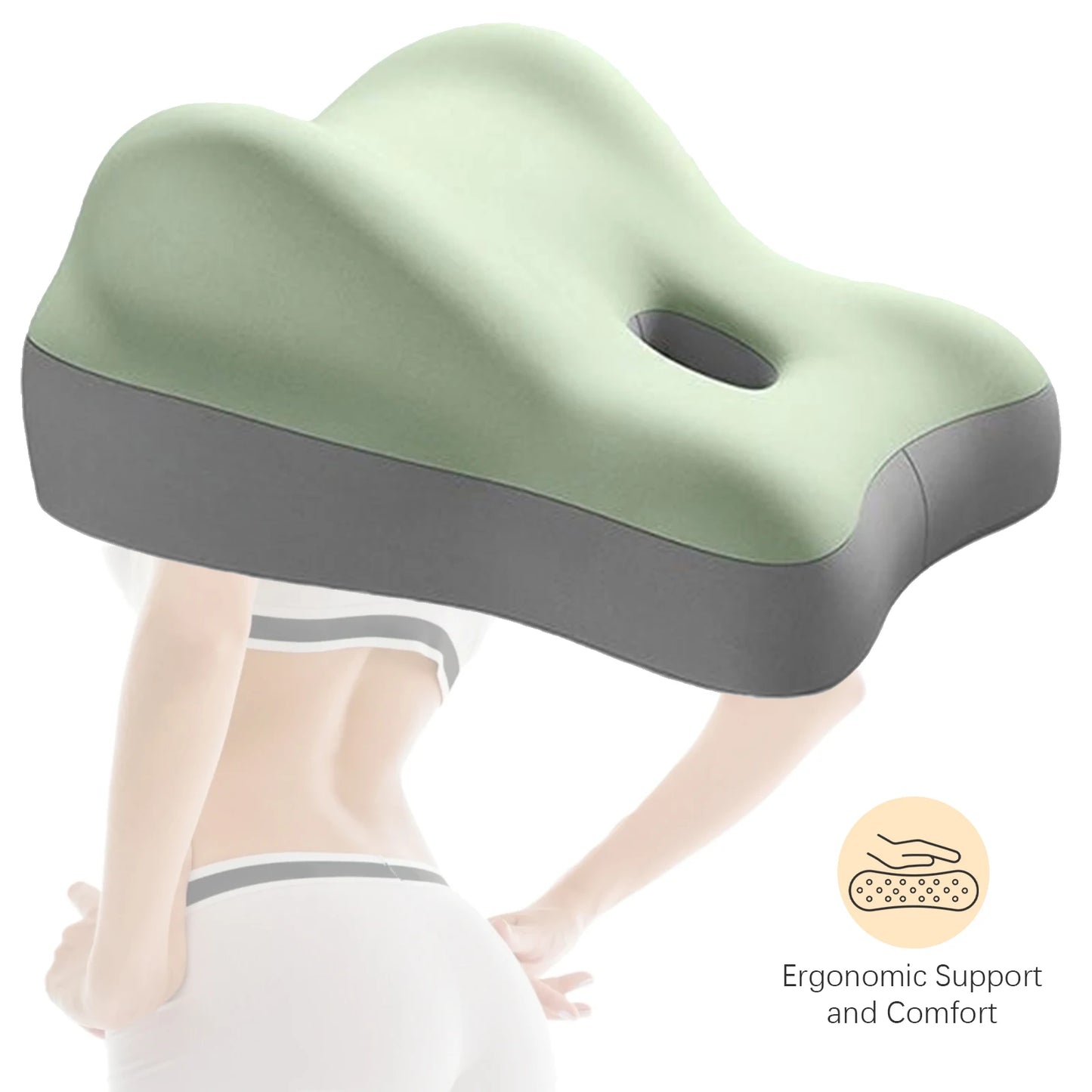 Multi-Functional Ergonomic Wedge Bed Pillow for Support , Memory Foam Positioning Cushion for Back Neck & Waist Pain Relief