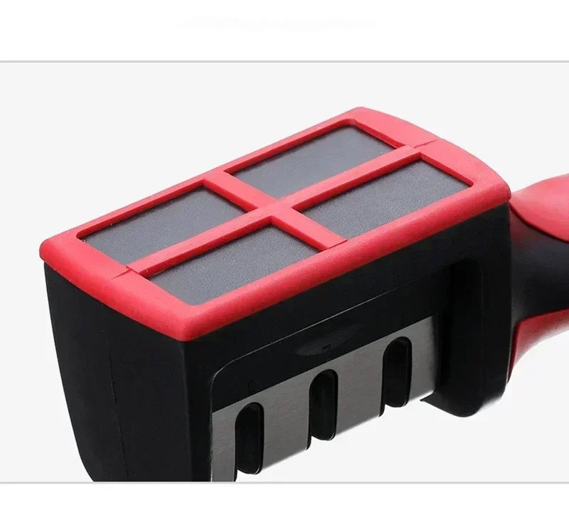 3-Segment Knife Sharpener for Kitchen, Stainless Steel Three-Purpose Sharpening Stone