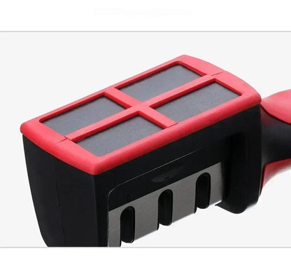 3-Segment Knife Sharpener for Kitchen, Stainless Steel Three-Purpose Sharpening Stone