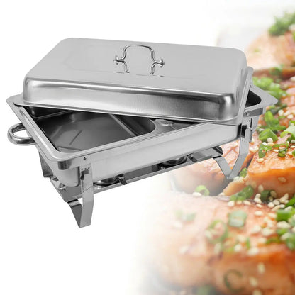 7.5L Stainless Steel Professional Chafing Dish, Food Warming Container Set for Party, Buffet, Catering