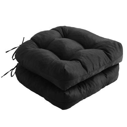 Outdoor Chair Cushions Set of 2, with Ties, 19x19+5” Tufted , Waterproof