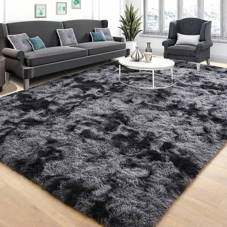 Soft Shag Rugs For Bedroom, Living Room, Luxury Modern Plush Carpet, Non-Slip