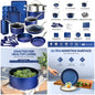 20 Pc Nonstick Kitchen Pots and Pans Cookware Set, with Cooking Utensils