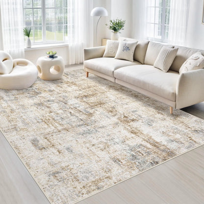 6x9 Modern Abstract Rug for Living Room -Washable Soft Non Slip Stain Resistant