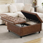 Large Square Storage Ottoman Bench, or coffee Table with Lift Top & Solid Wood Legs