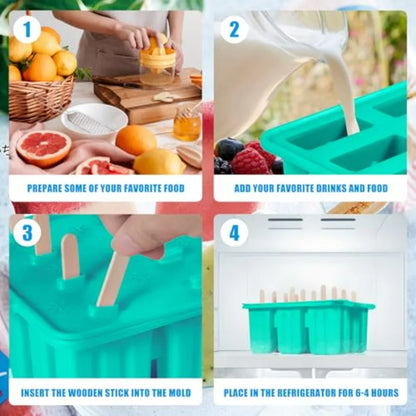 Popsicles Molds, Bpa-free Food Grade Maker With 50 Popsicle Sticks 50 Popsicle Bags