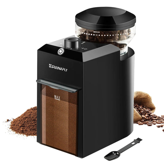 Automatic Burr Coffee Grinder With 28 Adjustable Gears for Espresso French Press Drip Coffee