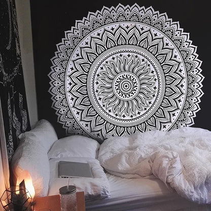 Polyester Mandala Print Tapestry Wall Hanging