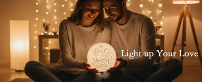 Engraved Moon Lamp, 16 Colors, Romantic Fall Decor Piece with Remote Control and Wooden Base 5.9 inch