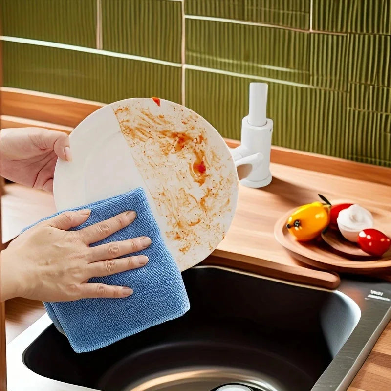 10-Pack Multi-Color Absorbent Microfiber Kitchen Cleaning Towel