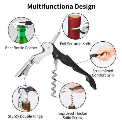 1-Pack Easy Grip Opener - New Year's Eve Party Prep for Bottles and Jars in Silver Finish