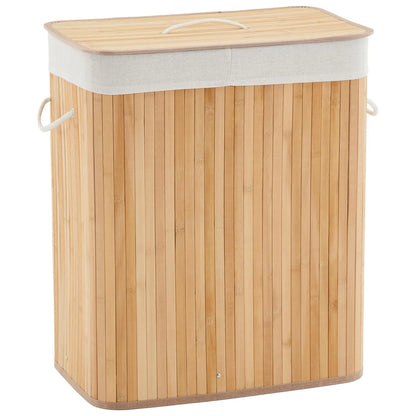 Bamboo Laundry Hamper, Large 106L with Removable 4-Section Liner, Foldable
