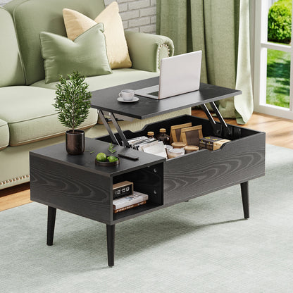 Lift Top Coffee Tables For Living Room, 39.37"x19.7" Wood, Adjustable Storage Shelf, Easy Lift Or Lower