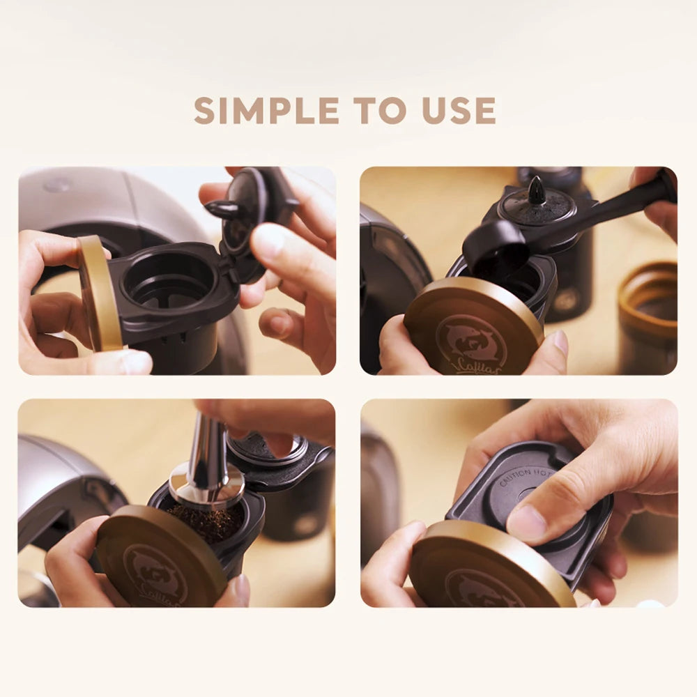 MINI Q Coffee Maker, Portable Machine Compatible with Coffee Powder & Tea