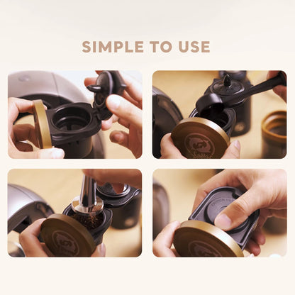 MINI Q Coffee Maker, Portable Machine Compatible with Coffee Powder & Tea