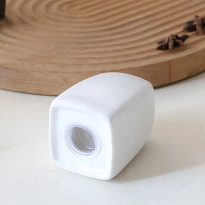 Japanese Simple Black White Ceramics Seasoning Bottle Set, Porcelain Pepper Shaker Salt or Spice