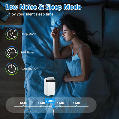 14000 BTU Portable Air Conditioner, 3-In-1 Free Standing Cooling AC Unit With Fan, Dehumidifier, Remote Control, Sleep Mode
